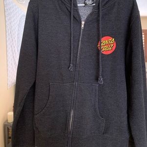 Santa Cruz dark grey zip up.